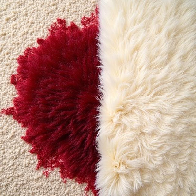 Wine stain removal split image